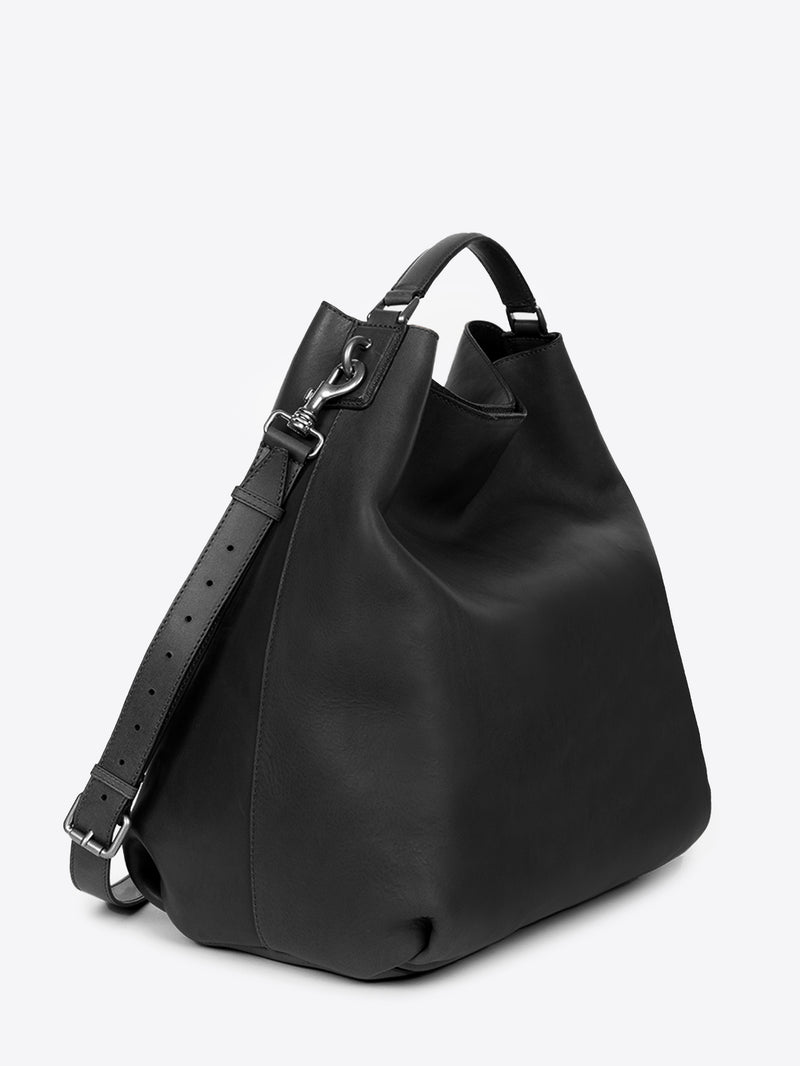 Dries Van Noten Leather Tote Black