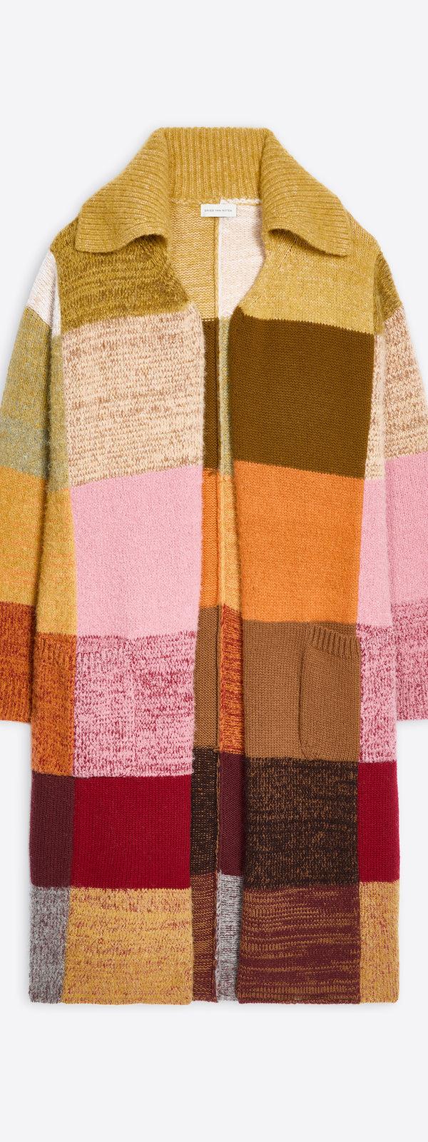 dries van noten Long wool cardigan MUSTARD