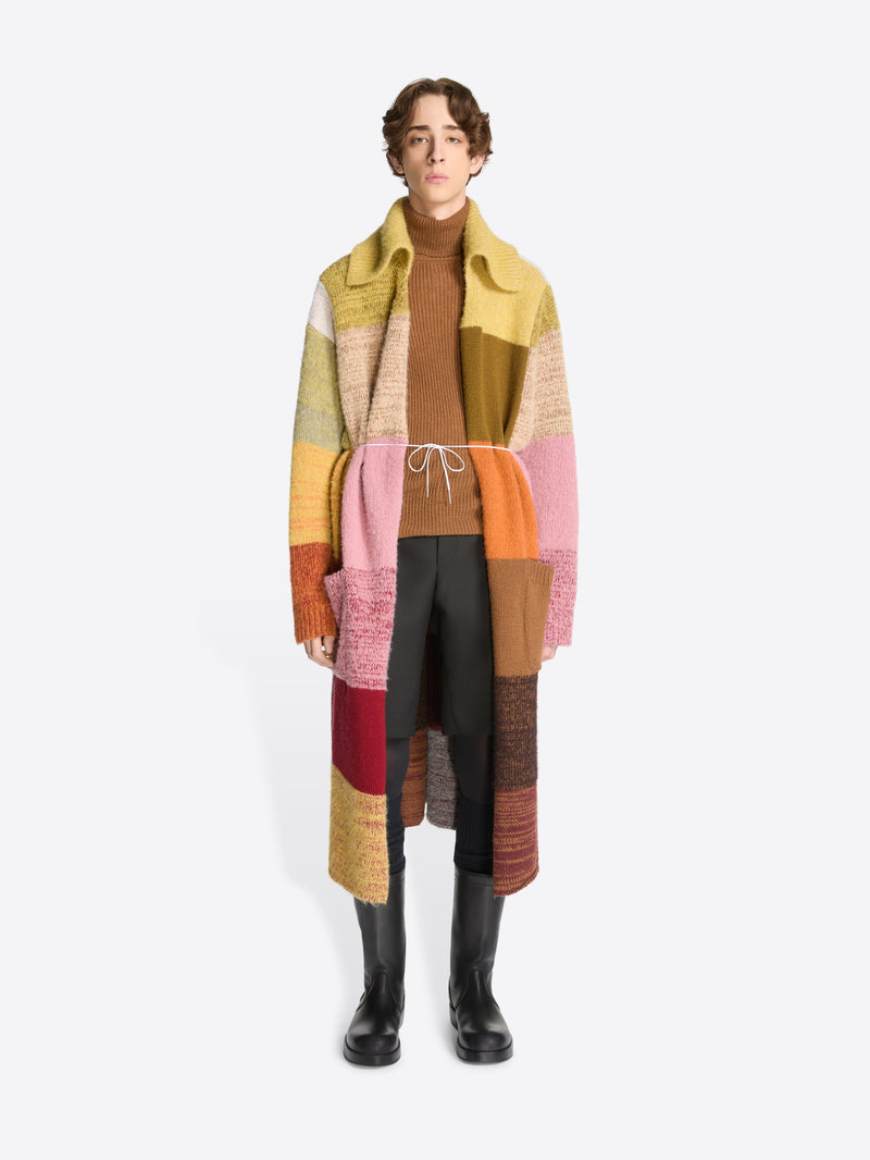 Dries Van Noten Long Wool Cardigan MUSTARD
