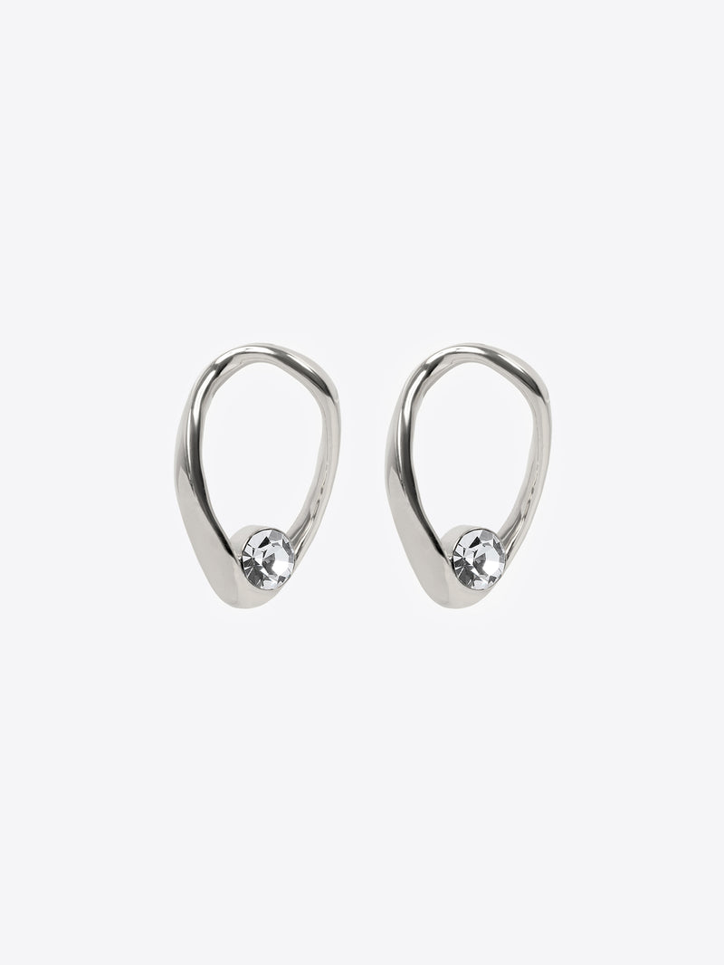 Dries Van Noten Loop Earrings Silver