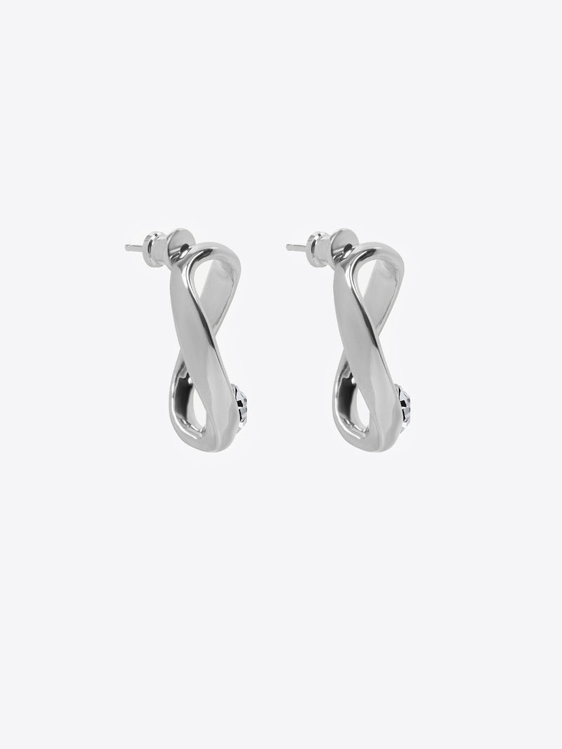Dries Van Noten Loop Earrings Silver