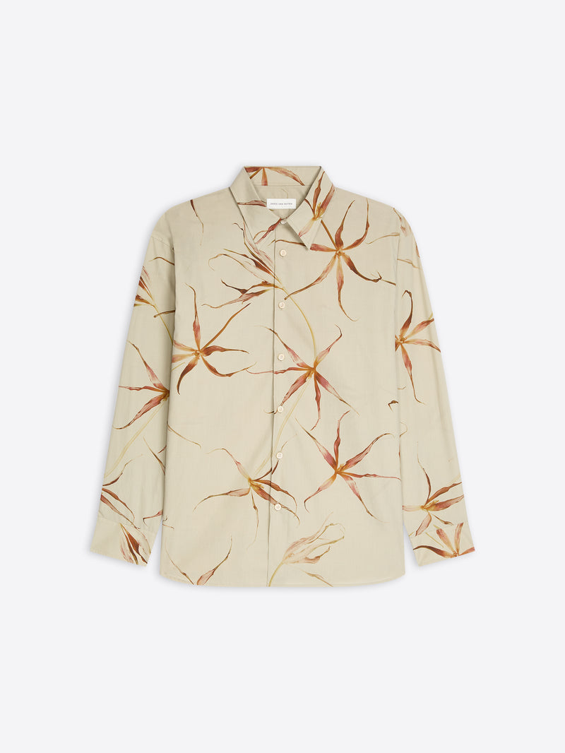 Dries Van Noten Loose Cotton Shirt BEIGE