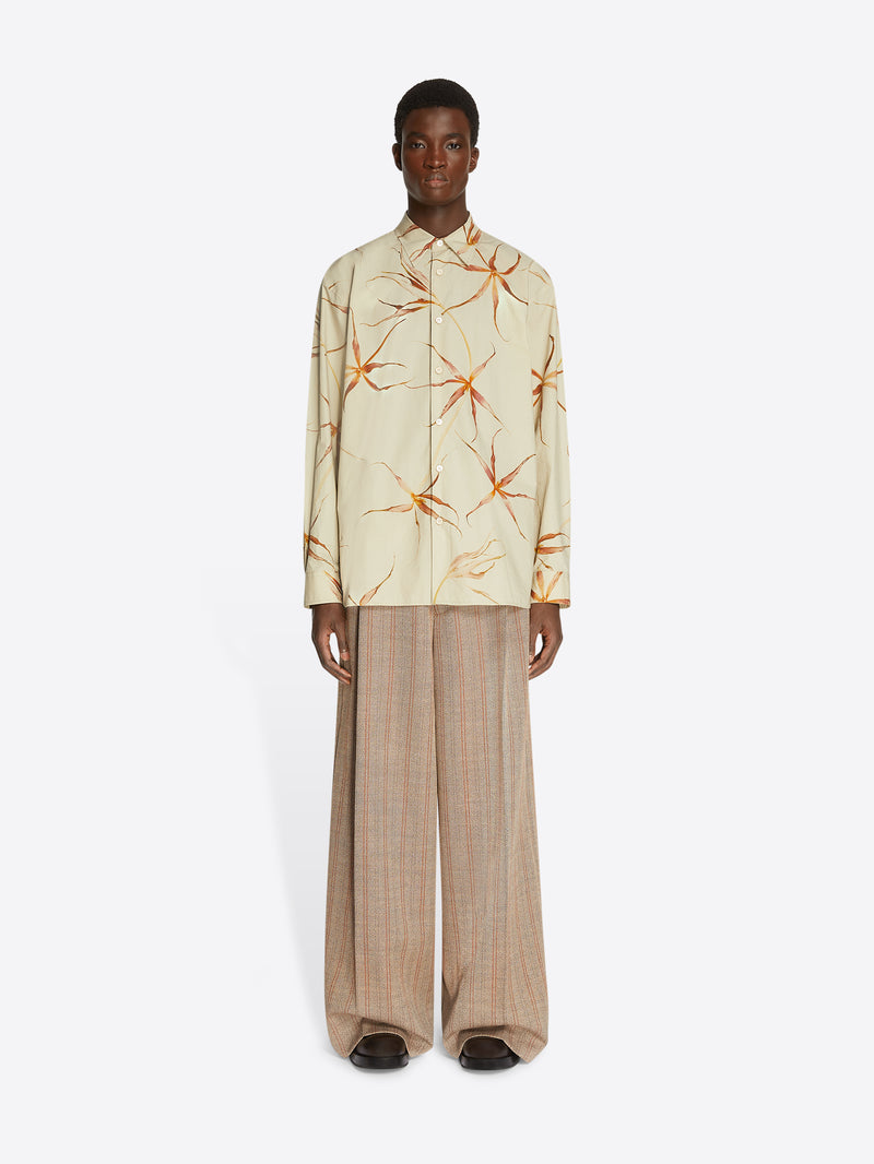 Dries Van Noten Loose Cotton Shirt BEIGE