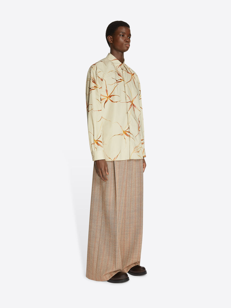 Dries Van Noten Loose Cotton Shirt BEIGE