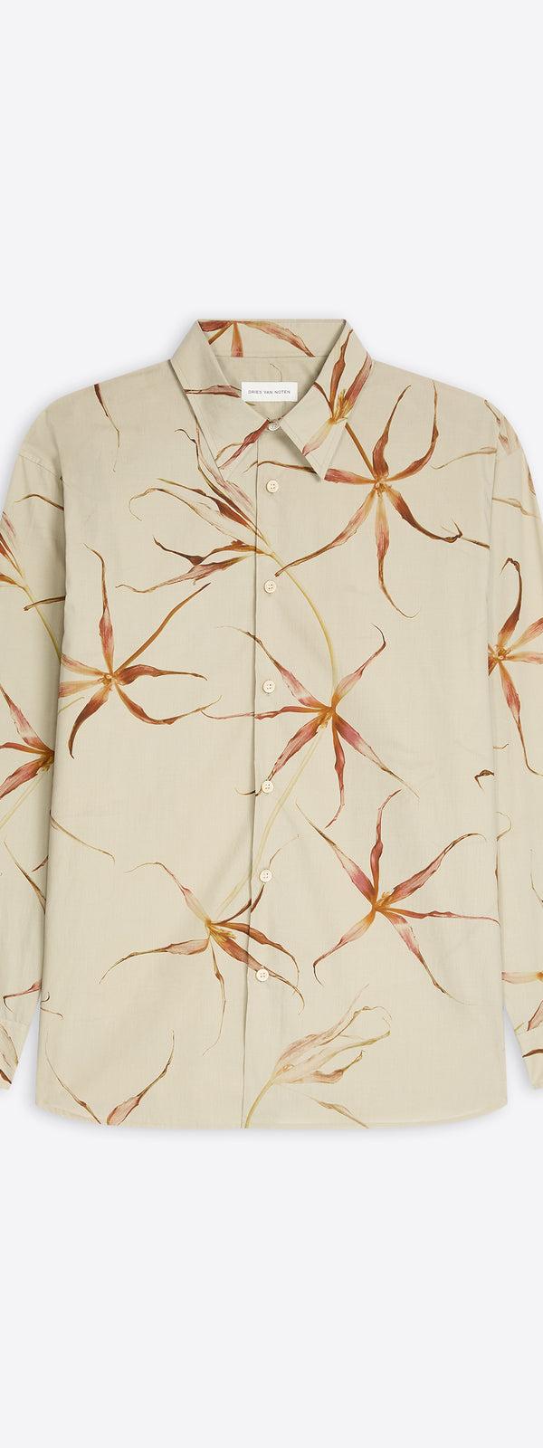 dries van noten Loose cotton shirt BEIGE