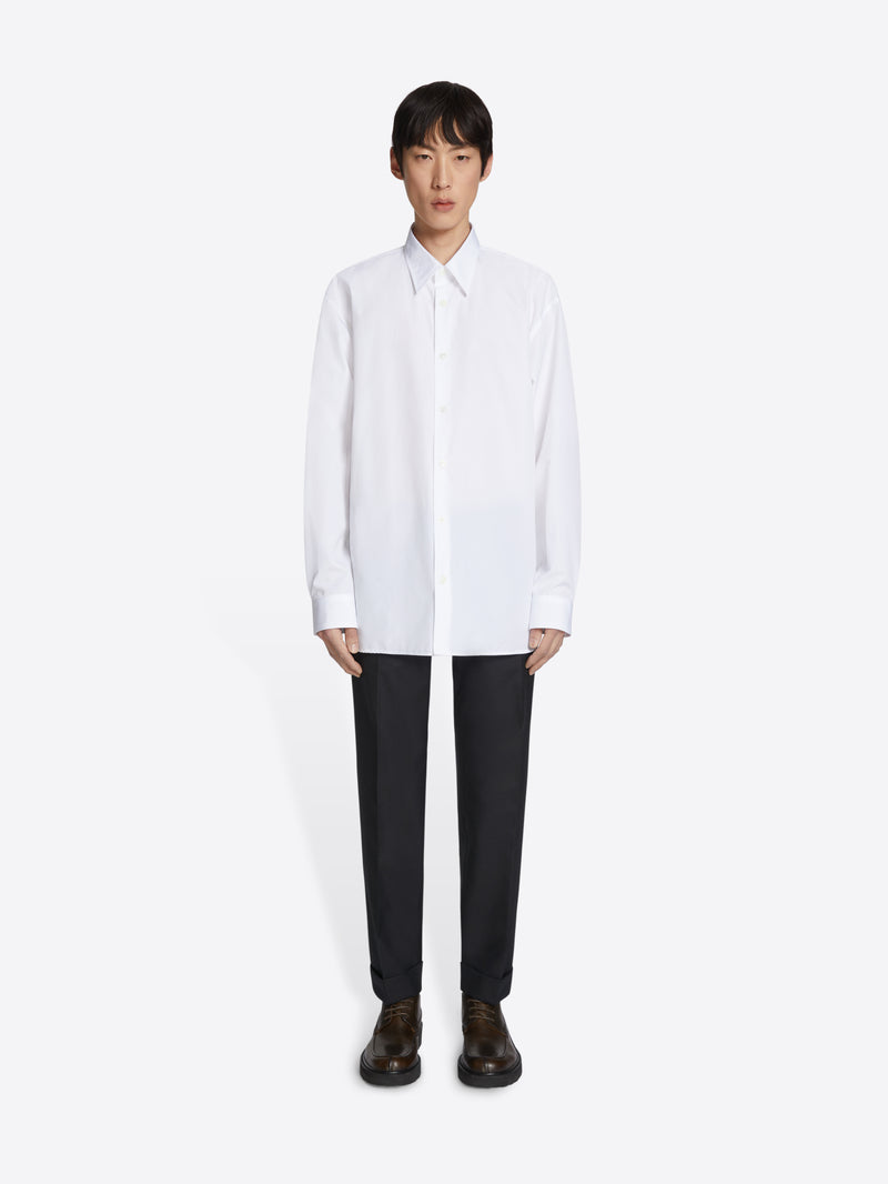 Dries Van Noten Loose Cotton Shirt White