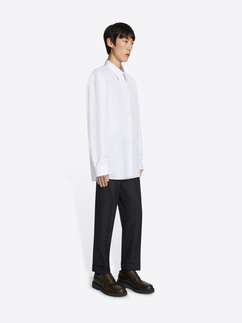 Dries Van Noten Loose Cotton Shirt White