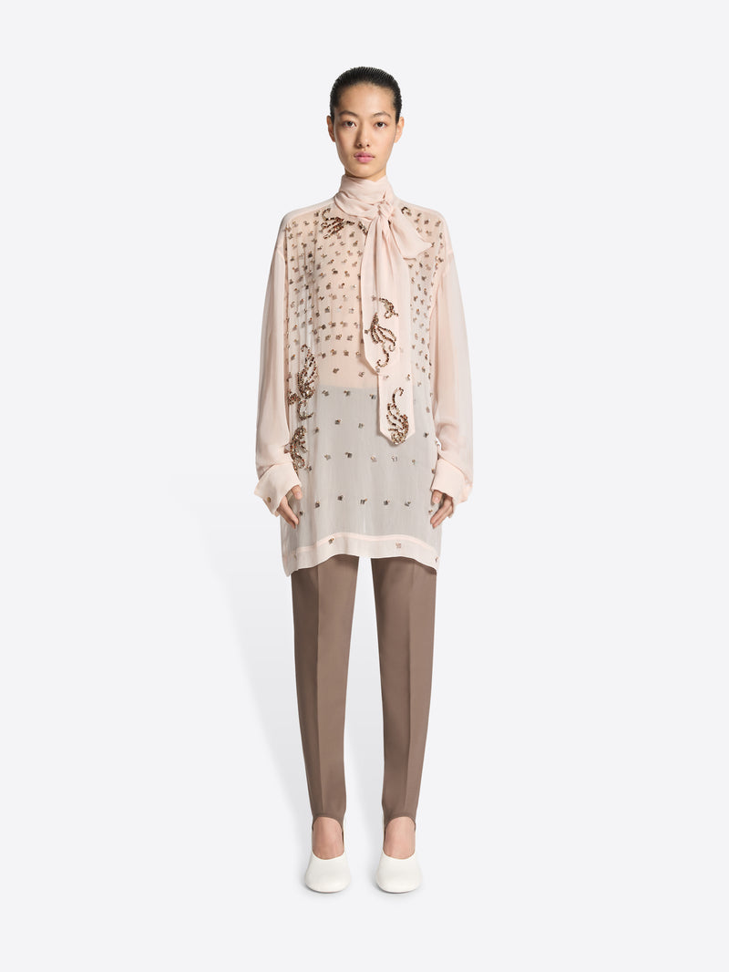 Dries Van Noten Loose Fit Embellished Blouse BLUSH