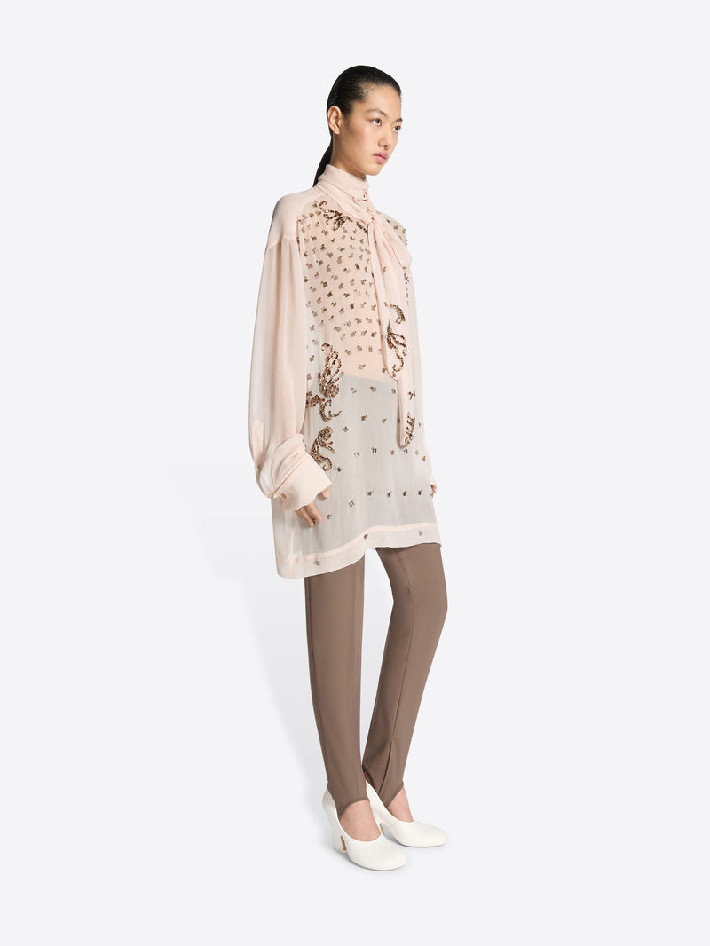 Dries Van Noten Loose Fit Embellished Blouse BLUSH