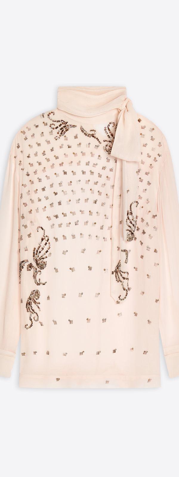 dries van noten Loose fit embellished blouse BLUSH