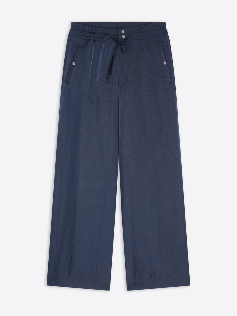 Dries Van Noten Loose Nylon Pants NAVY