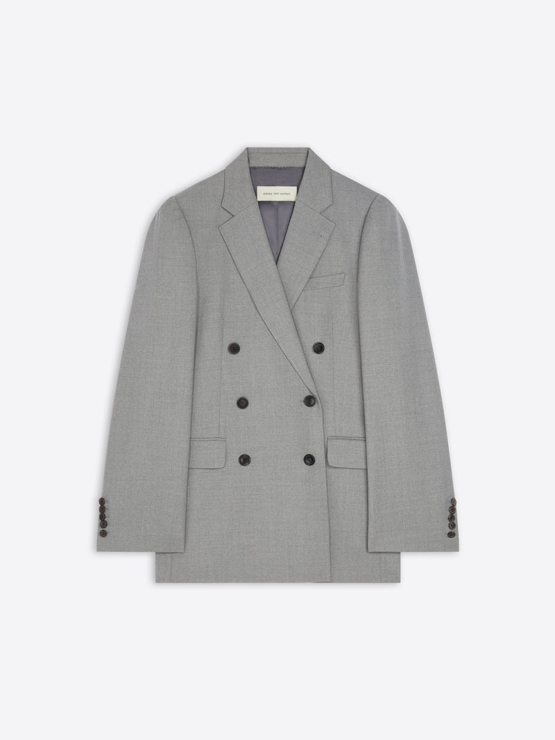 Dries Van Noten Merino Wool Blazer GREY