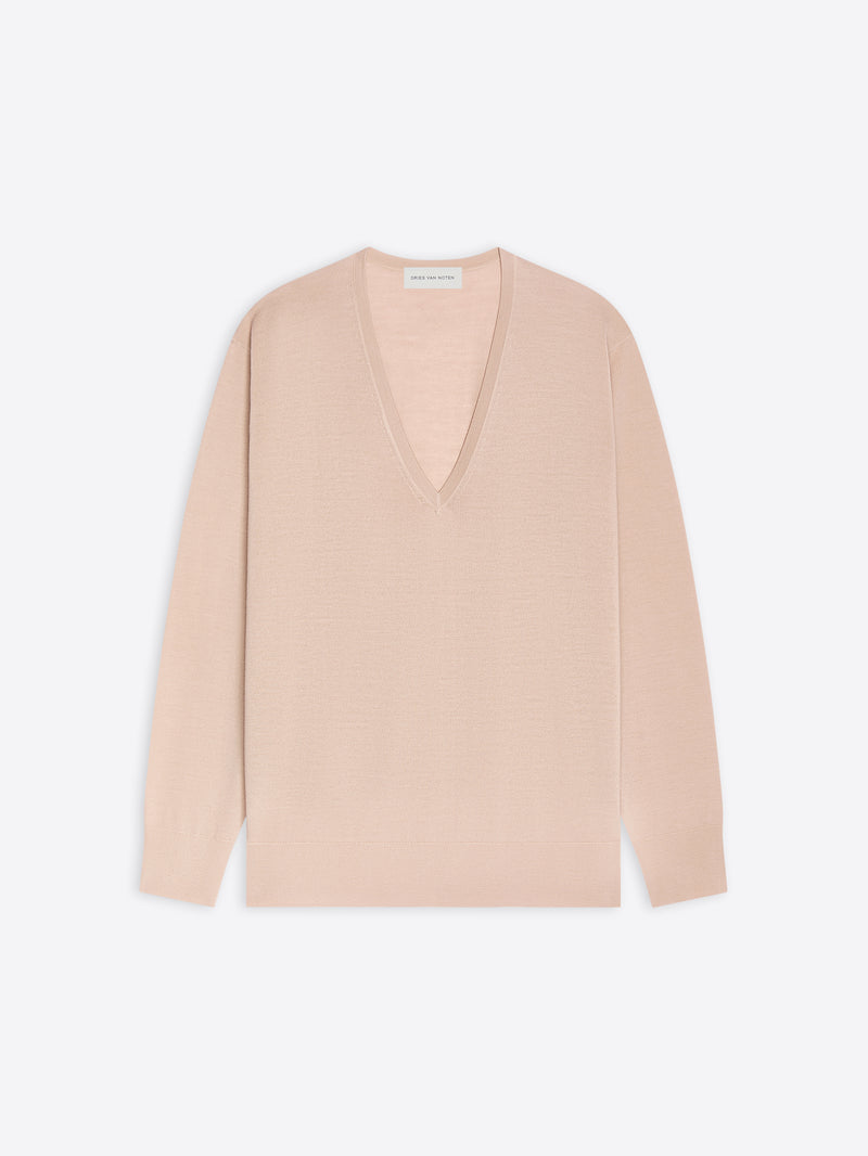 Dries Van Noten Merino Wool Sweater BEIGE