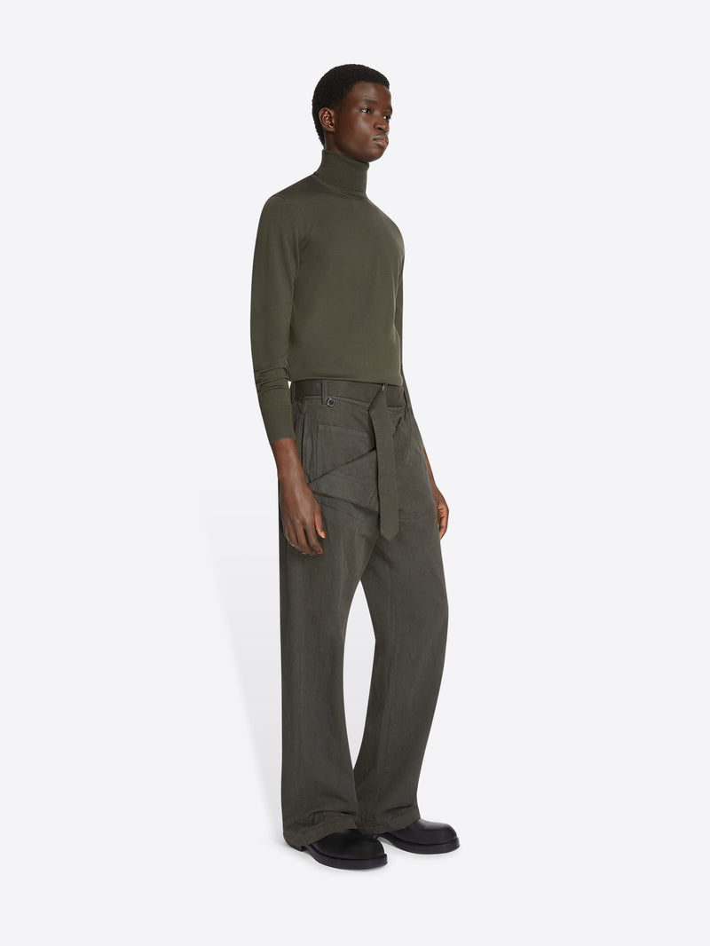 Dries Van Noten Merino Wool Sweater DARK KHAKI