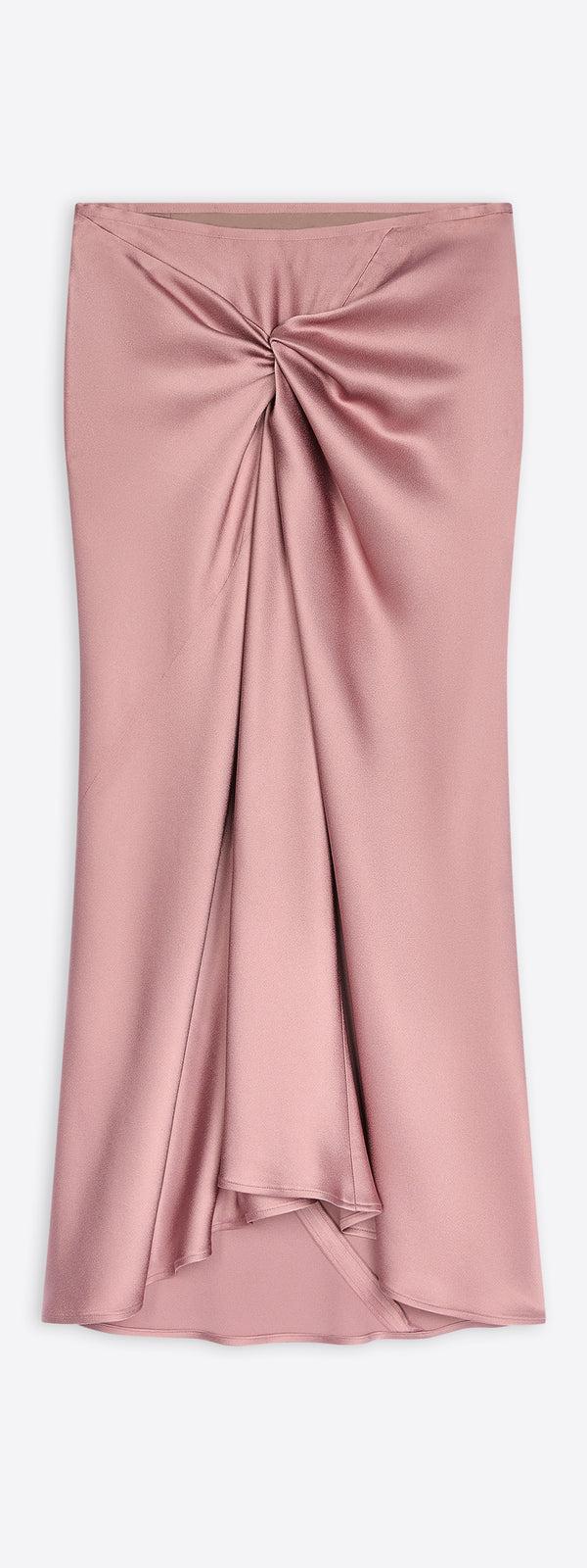 dries van noten Midi draped skirt OLD ROSE