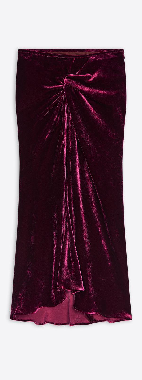 dries van noten Midi draped skirt VIOLET