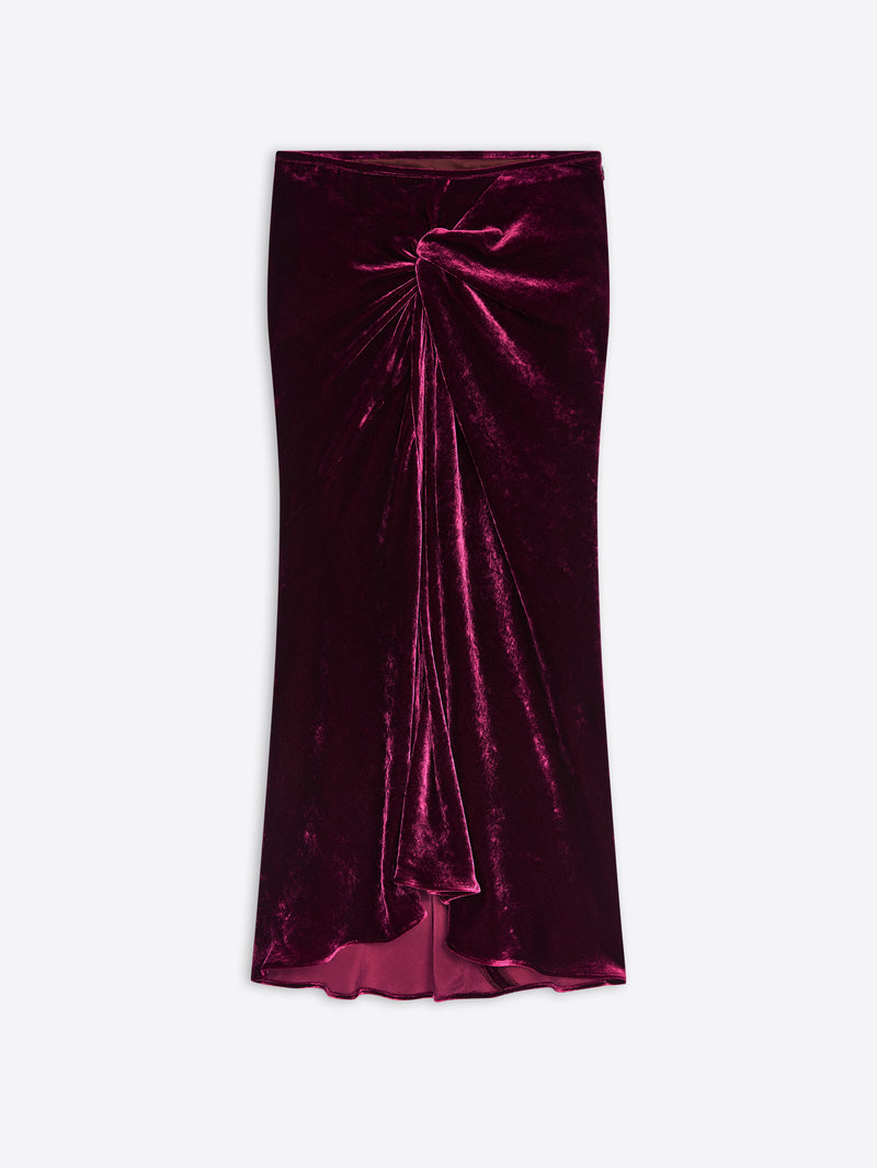 Dries Van Noten Midi Draped Skirt VIOLET