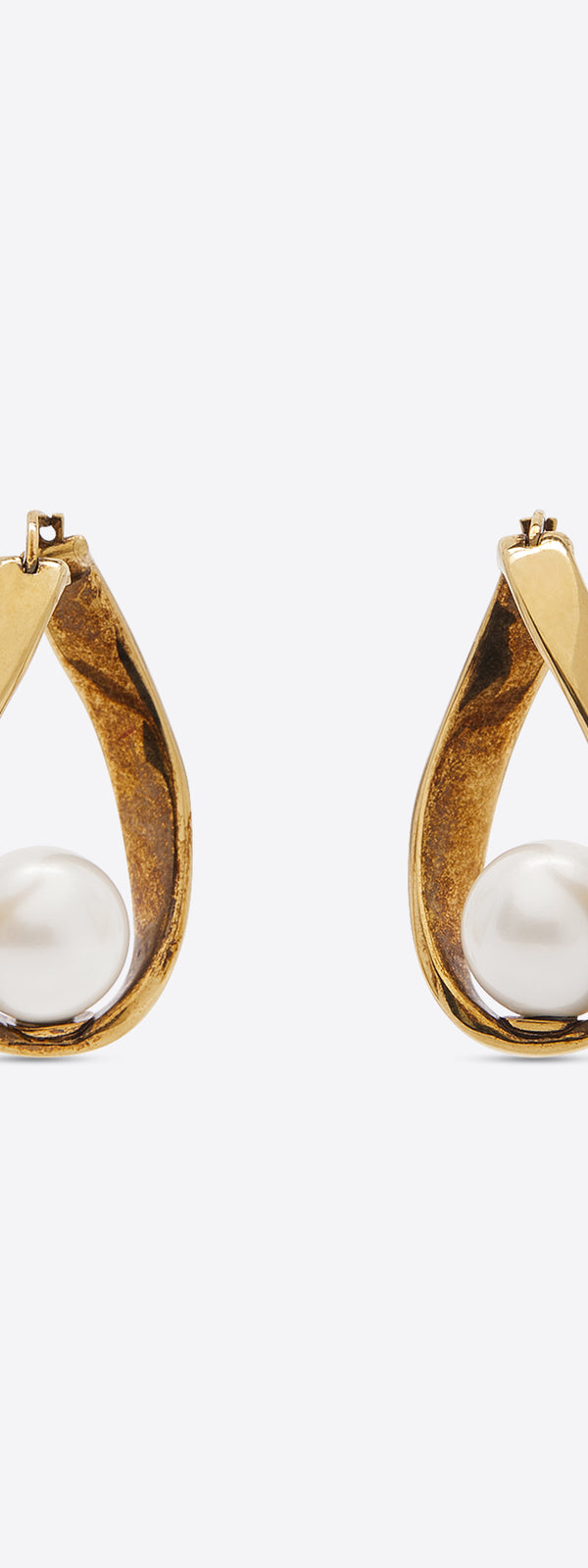 dries van noten Oval hoop earrings brass