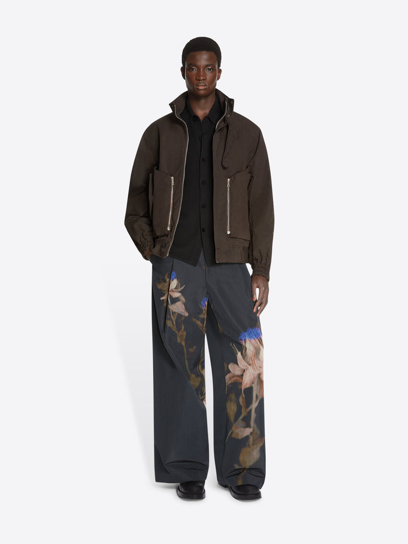 Dries Van Noten Overdyed Shell Jacket BROWN