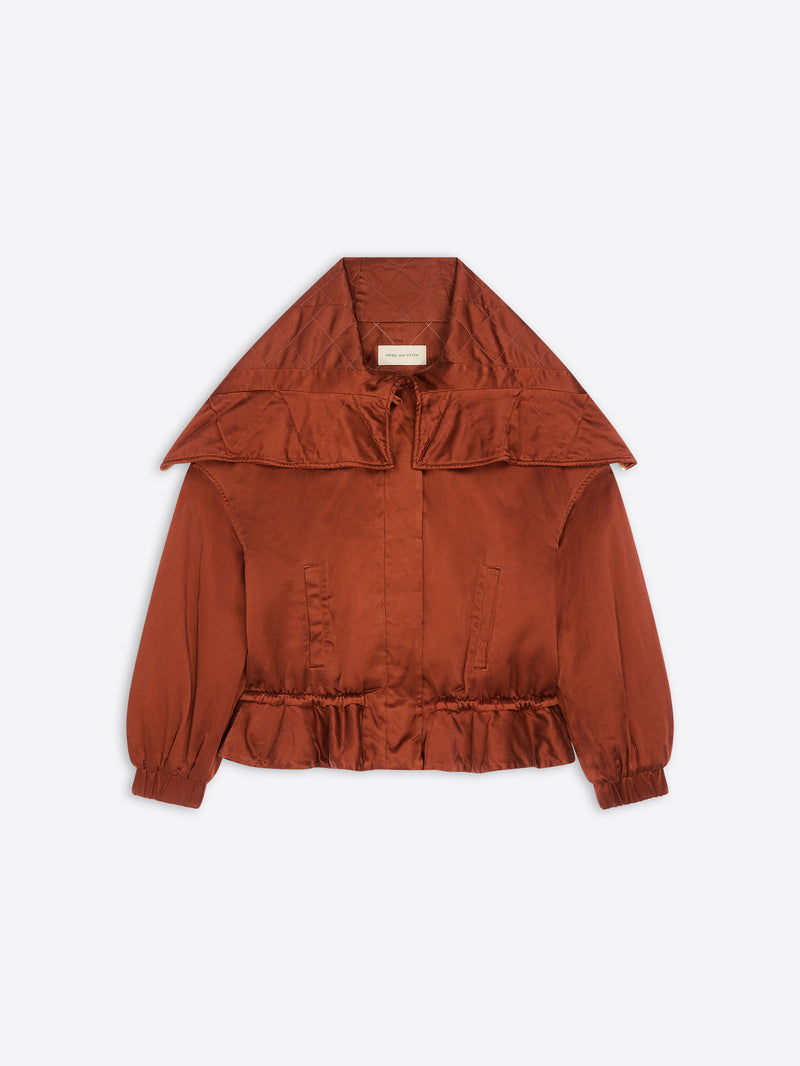 Dries Van Noten Overdyed Short Parka RUST