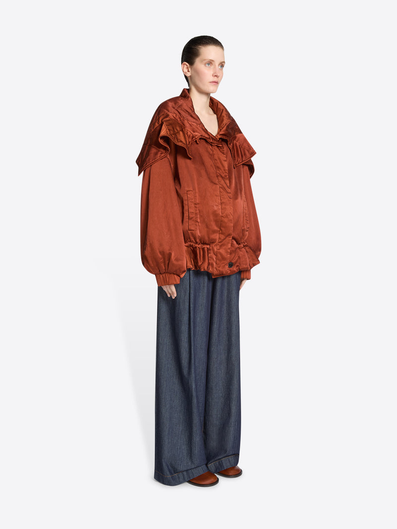 Dries Van Noten Overdyed Short Parka RUST