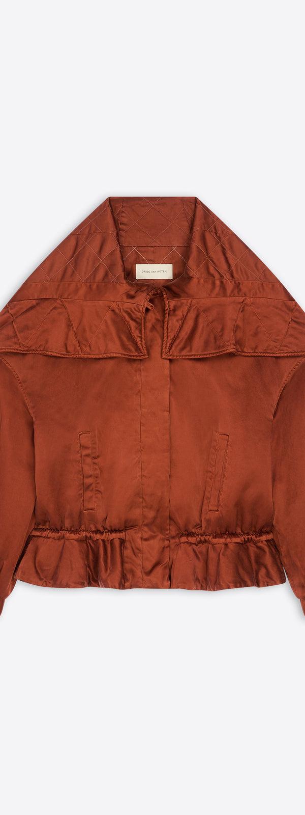 dries van noten Overdyed short parka RUST