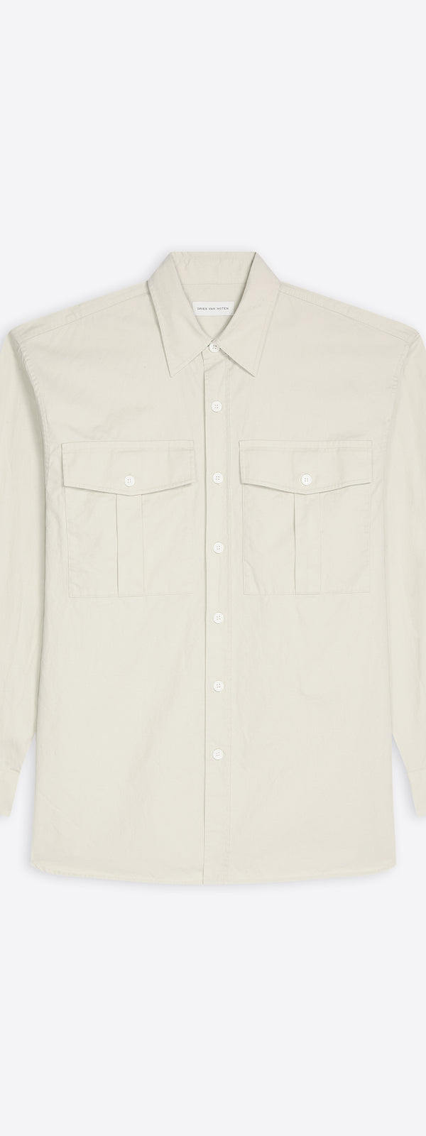 dries van noten Oversized cotton shirt BEIGE