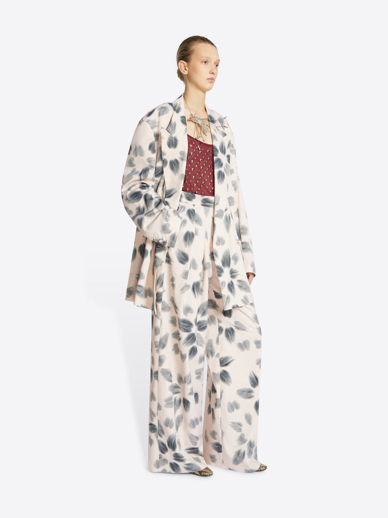 Dries Van Noten Oversized Printed Blazer Blush