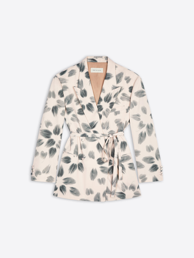 Dries Van Noten Oversized Printed Blazer Blush