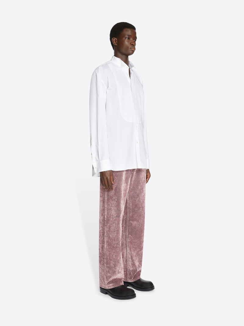 Dries Van Noten Oversized Tuxedo Shirt WHITE