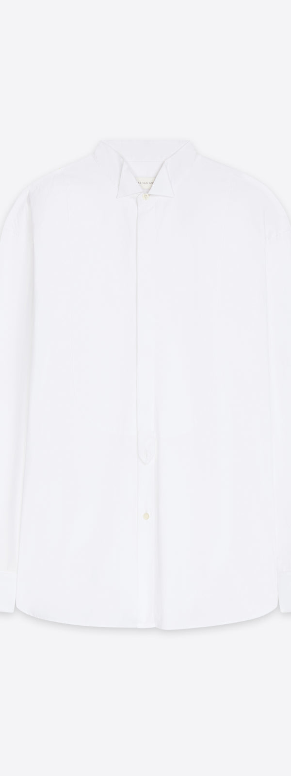 dries van noten Oversized tuxedo shirt WHITE