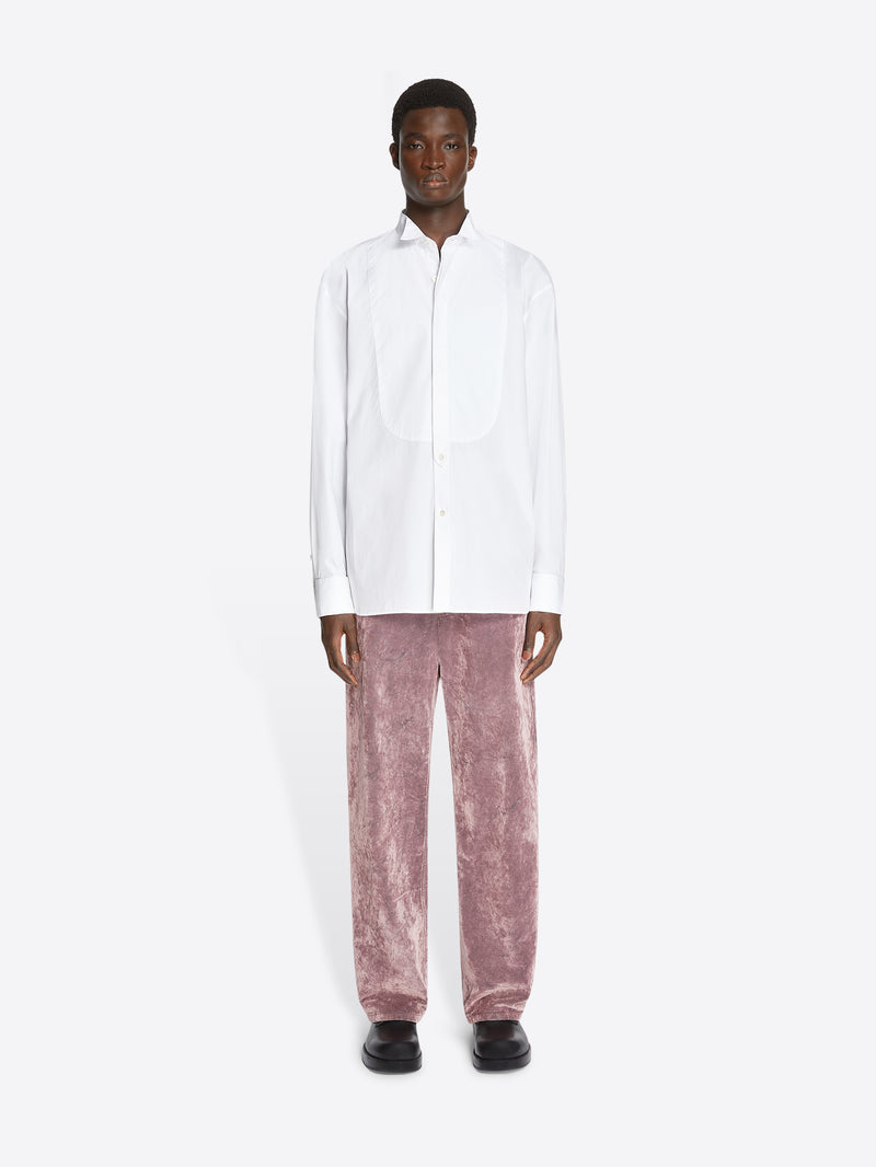 Dries Van Noten Oversized Tuxedo Shirt WHITE