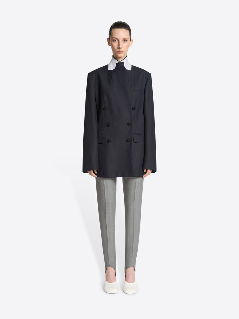 Dries Van Noten Oversized Wool Blazer NAVY