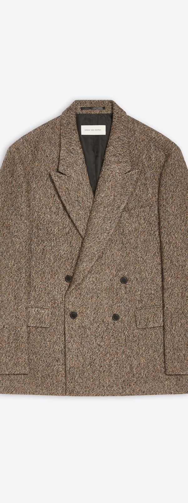 dries van noten Oversized wool blazer RUST