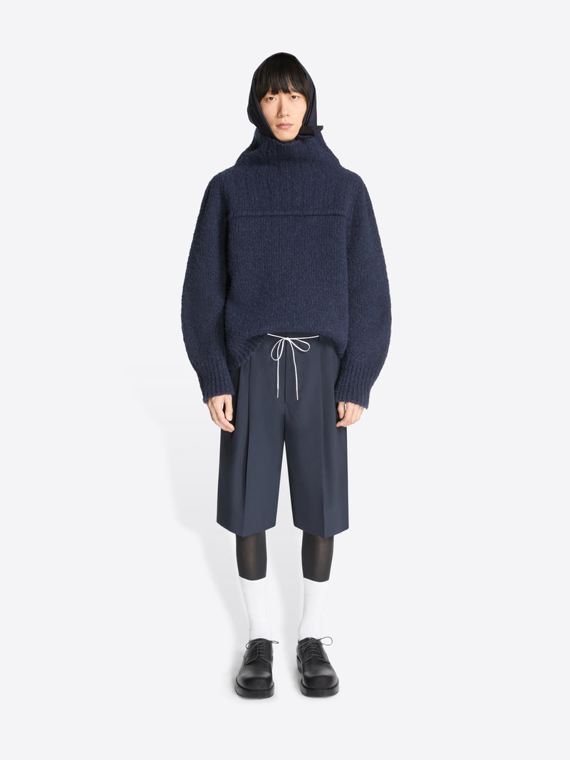 Dries Van Noten Oversized Wool Sweater NAVY