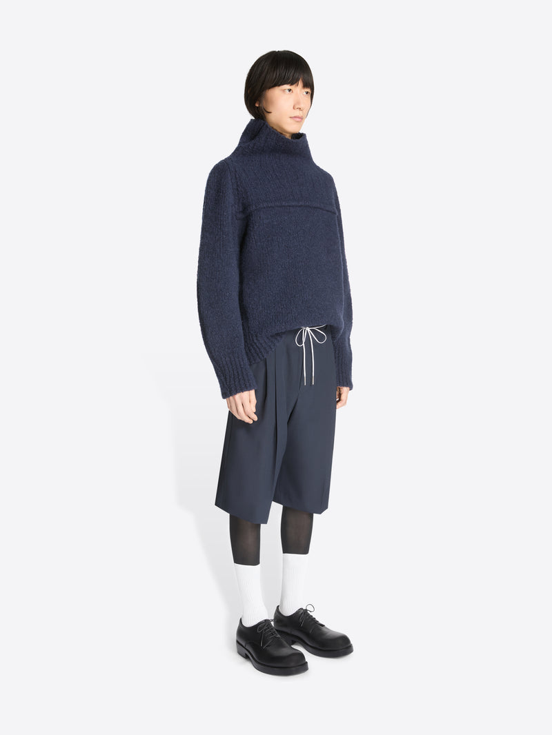Dries Van Noten Oversized Wool Sweater NAVY