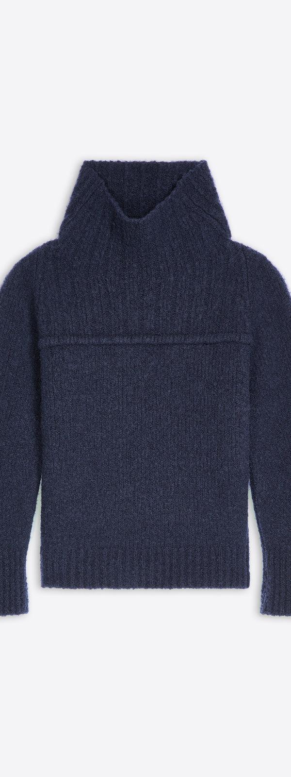 dries van noten Oversized wool sweater NAVY
