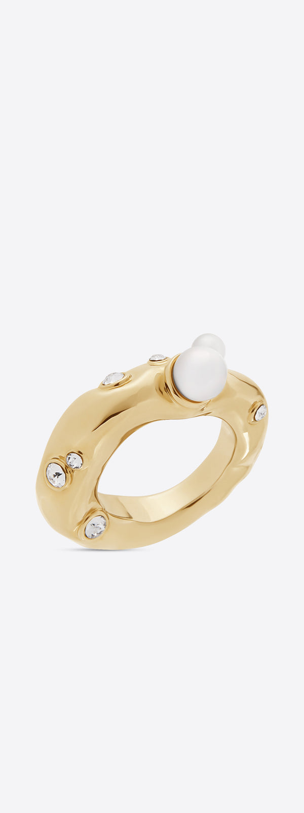dries van noten Pearl ring gold