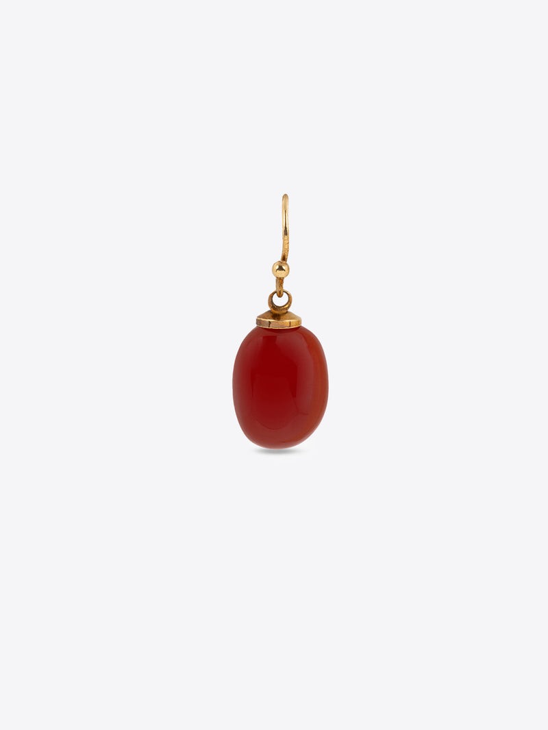 Dries Van Noten Pendant Earring Dark Red