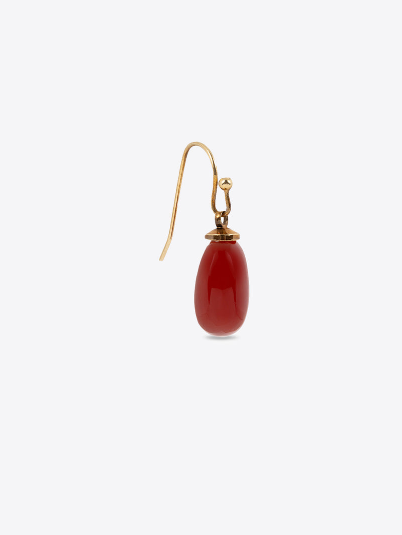 Dries Van Noten Pendant Earring Dark Red