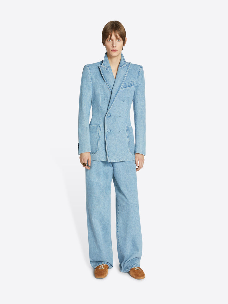 Dries Van Noten Pleated Jeans Light Blue