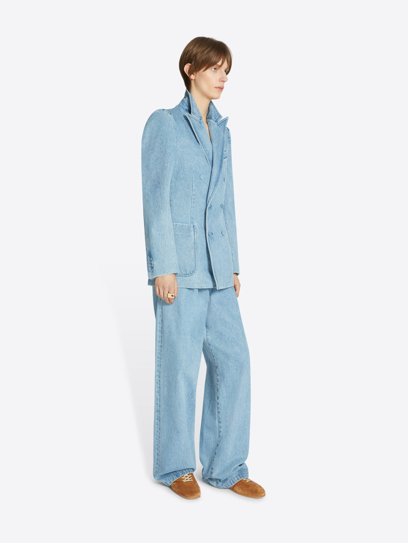 Dries Van Noten Pleated Jeans Light Blue