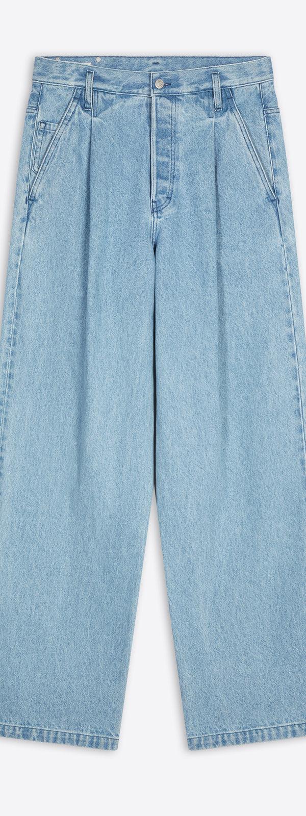 dries van noten Pleated jeans light blue