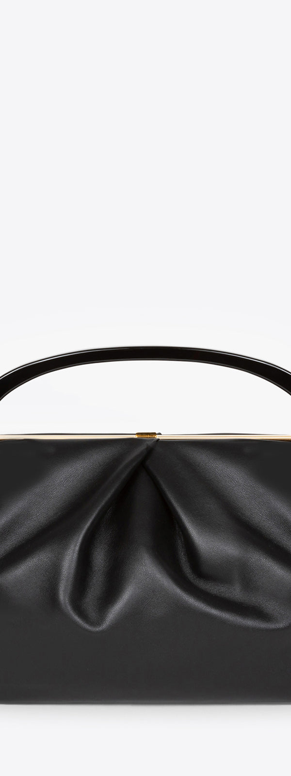 dries van noten Pleated leather bag black