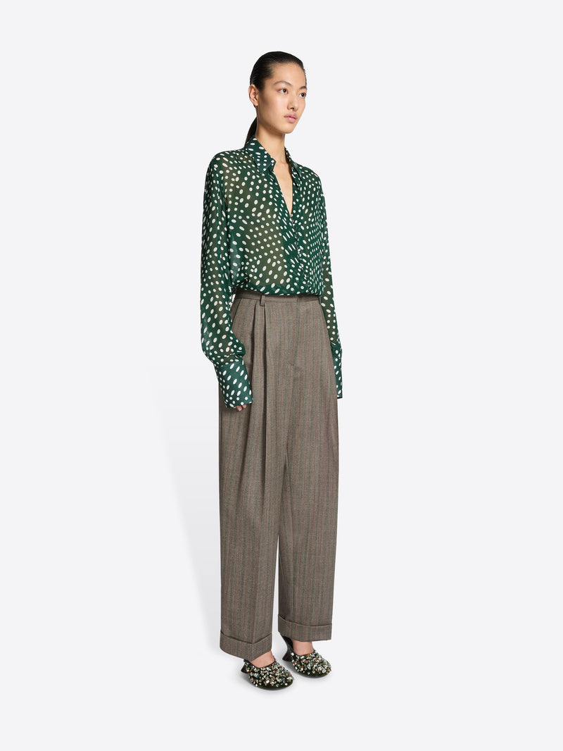 Dries Van Noten Pleated Pants GREY MELANGE