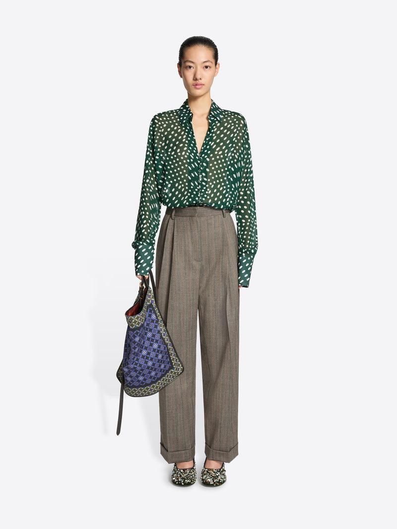 Dries Van Noten Pleated Pants GREY MELANGE