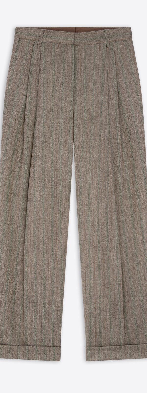 dries van noten Pleated pants GREY MELANGE