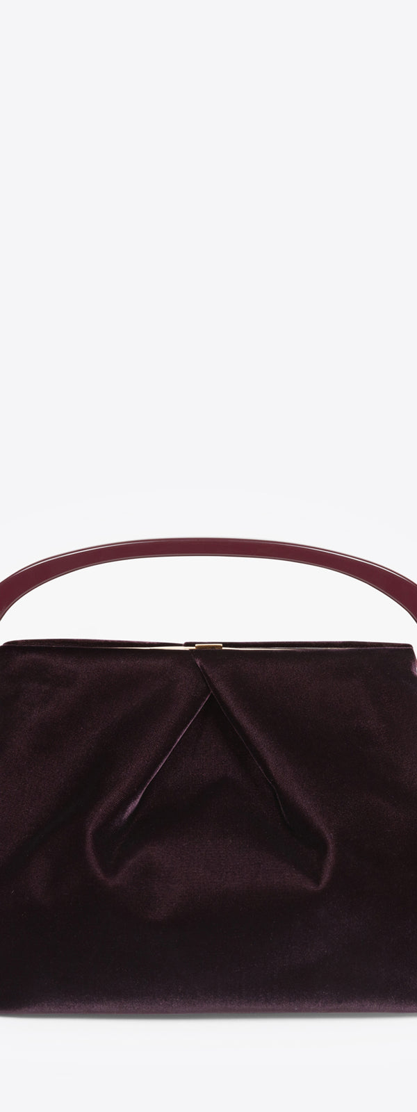 dries van noten Pleated velvet bag DARK PURPLE