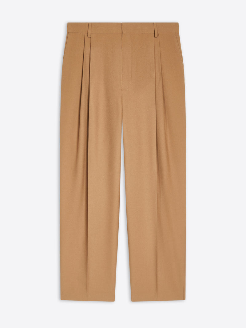 Dries Van Noten Pleated Wool Pants TAN