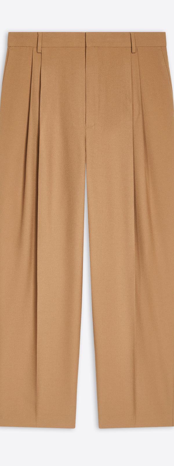 dries van noten Pleated wool pants TAN